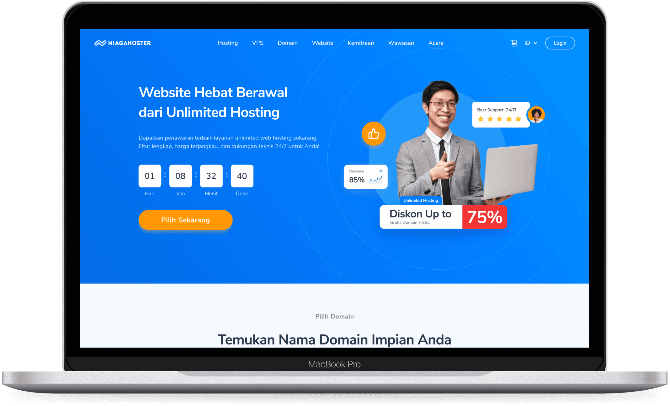 Niagahoster home page
